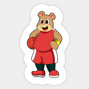 Bear at Basketball Sports Sticker